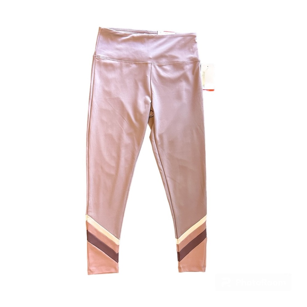 Marika muse ankle performance leggings in mauve quail color way size large